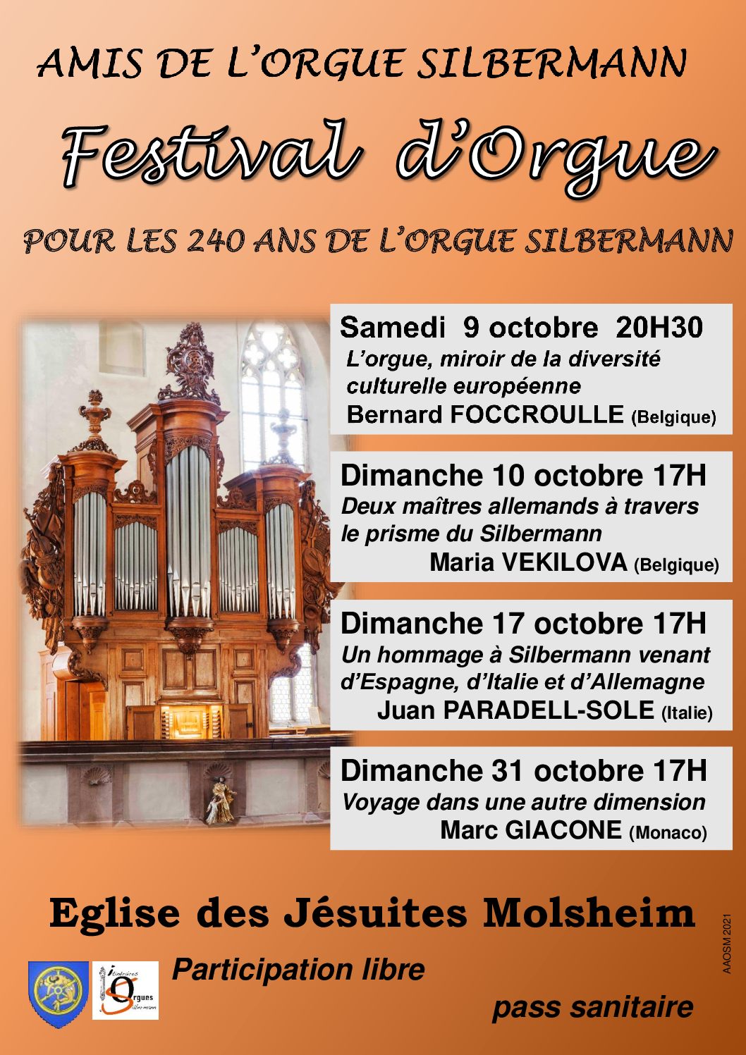 Concerts pour les 240 ans de l’orgue de Molsheim