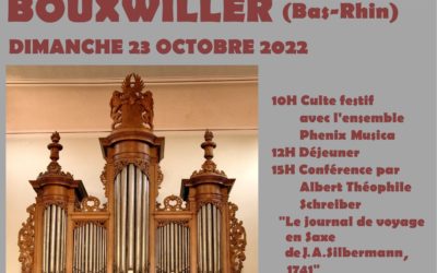 Journée de l’orgue Silbermann à Bouxwiller – 67