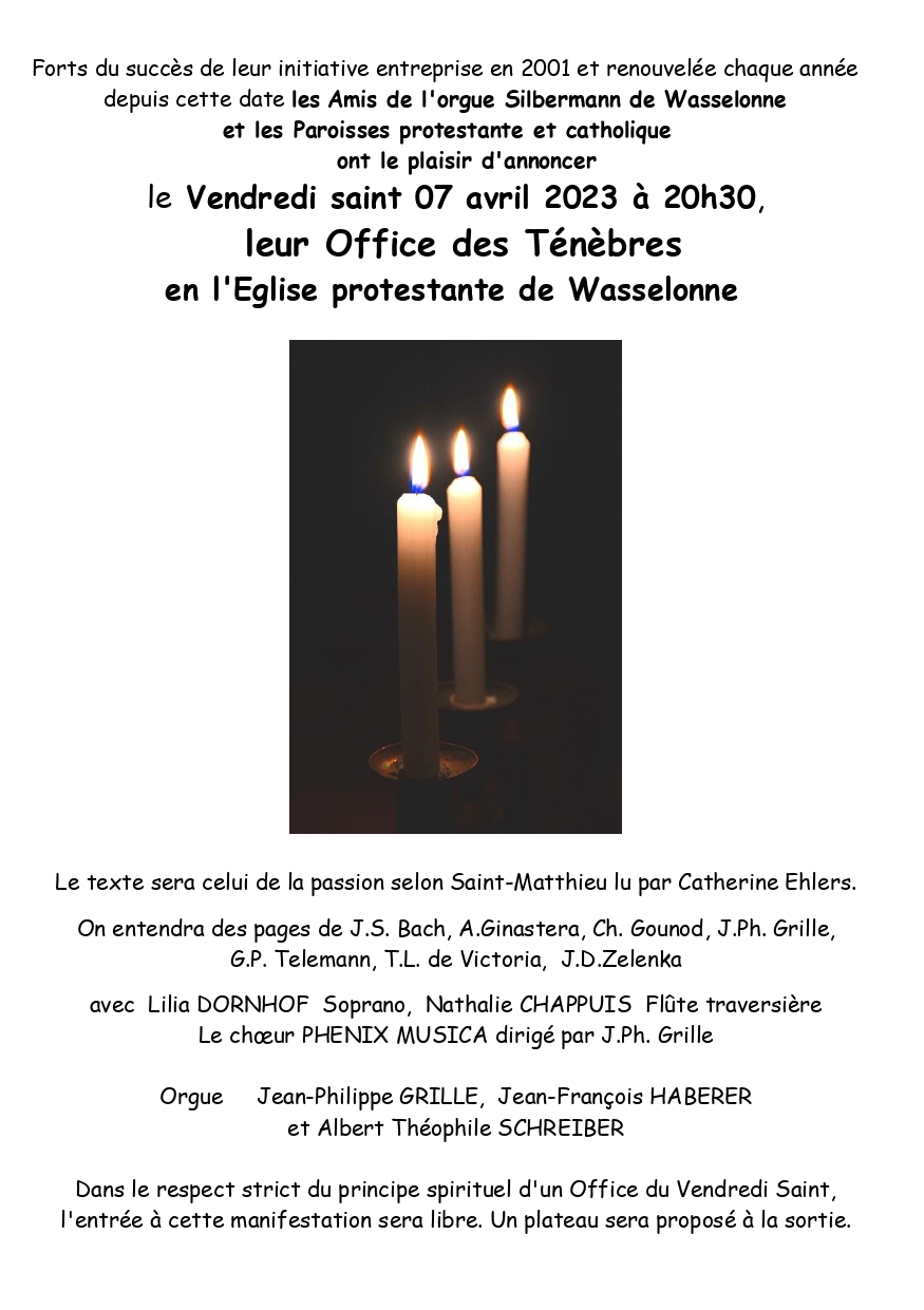 OFFICE DES TENEBRES A WASSELONNE