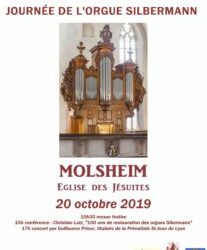 JOURNEE DE L’ORGUE SILBERMANN DE MOLSHEIM le 20 octobre